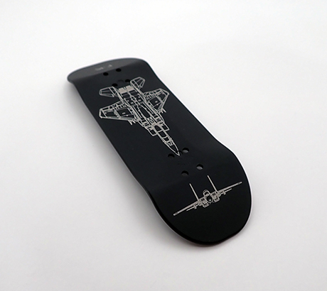 Solid Ollie with laser engraved F-15 Design