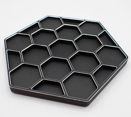 Hexa Honeycomb Coaster in Stealth Black