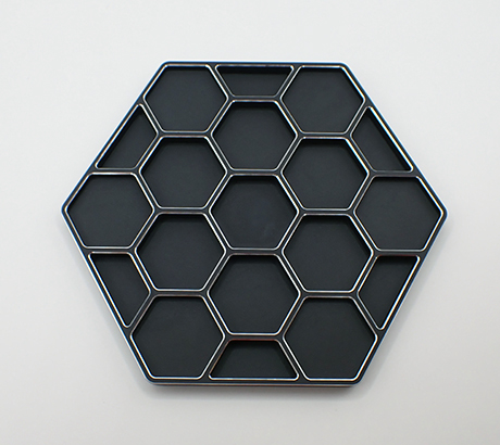 Hexa Honeycomb Coaster in Stealth Black